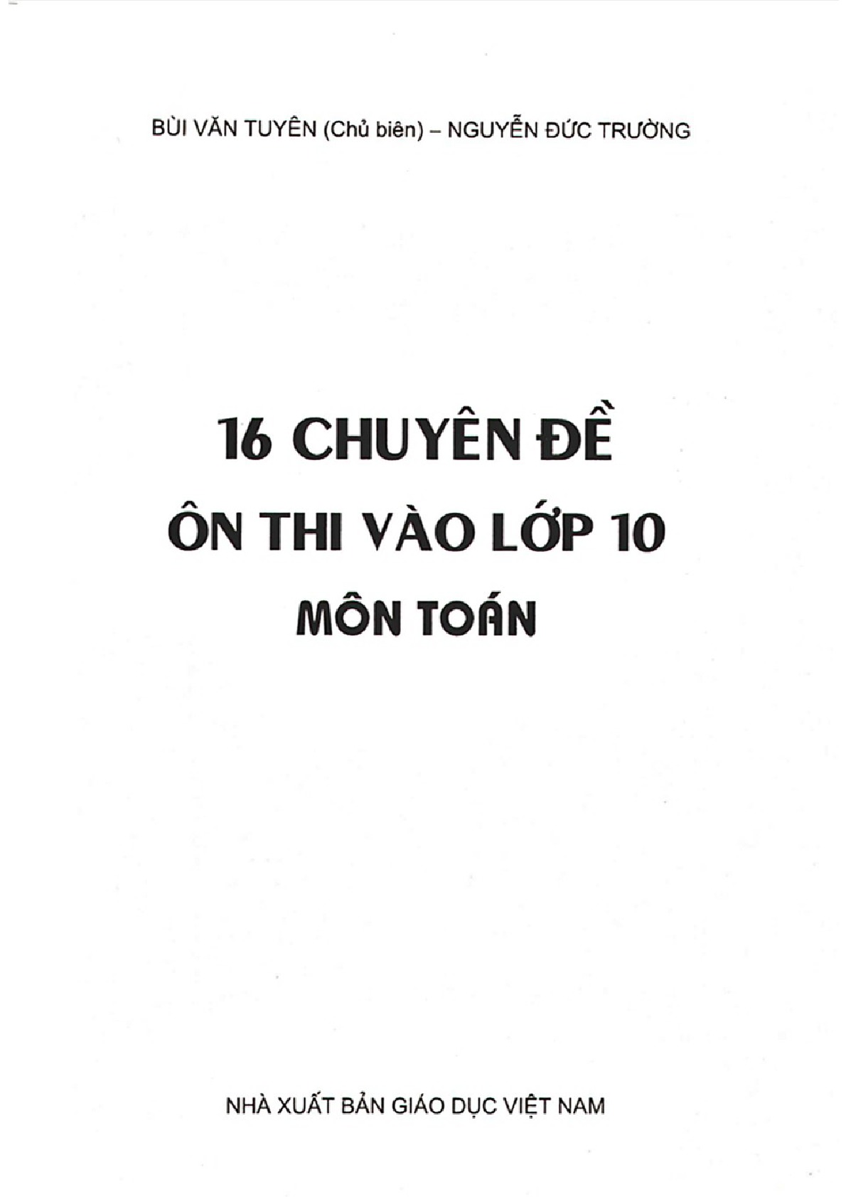 Các chuyên đề ôn thi vào 10