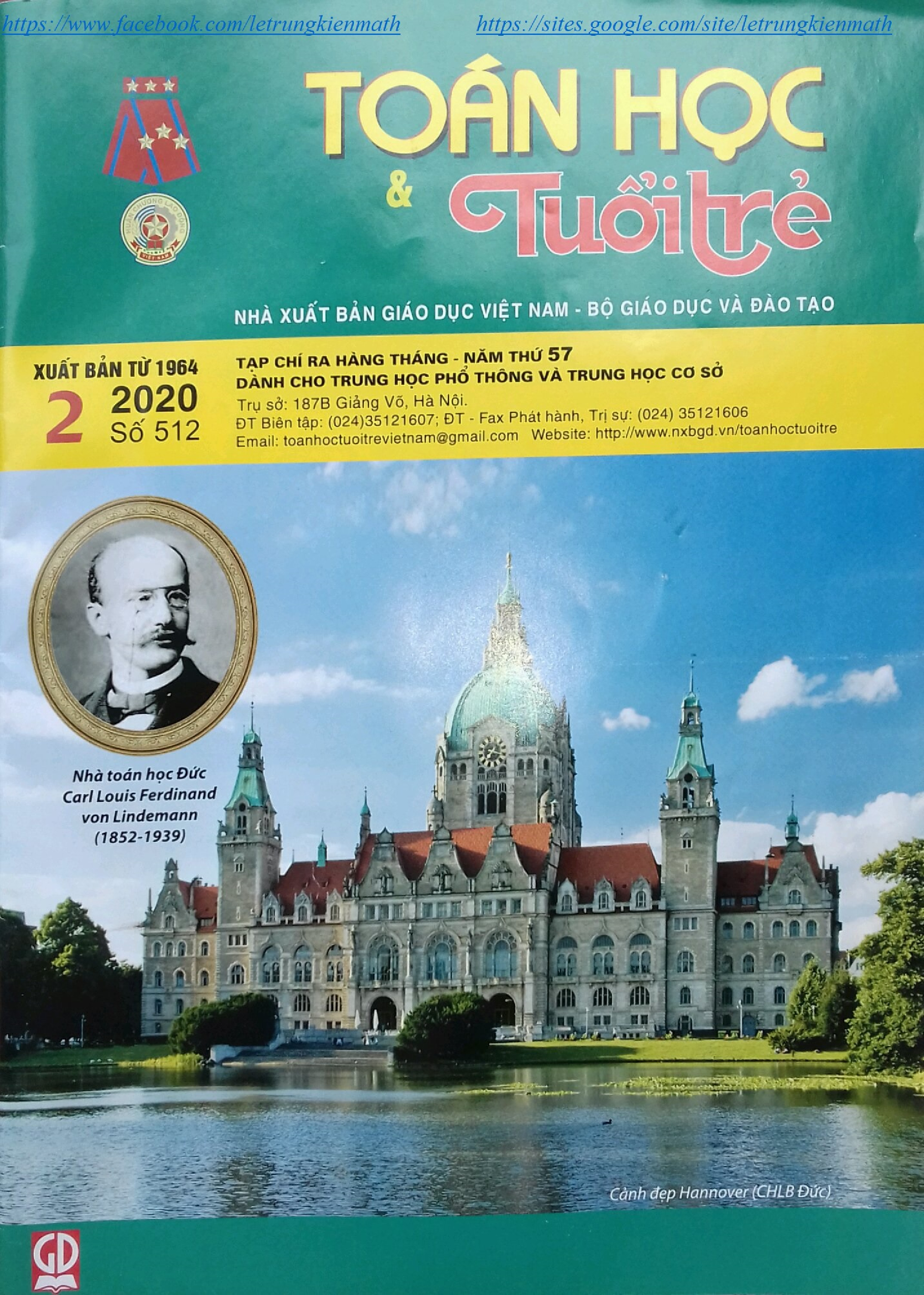Tạp chí toán học và tuổi trẻ số 512 ra tháng 2 năm 2020