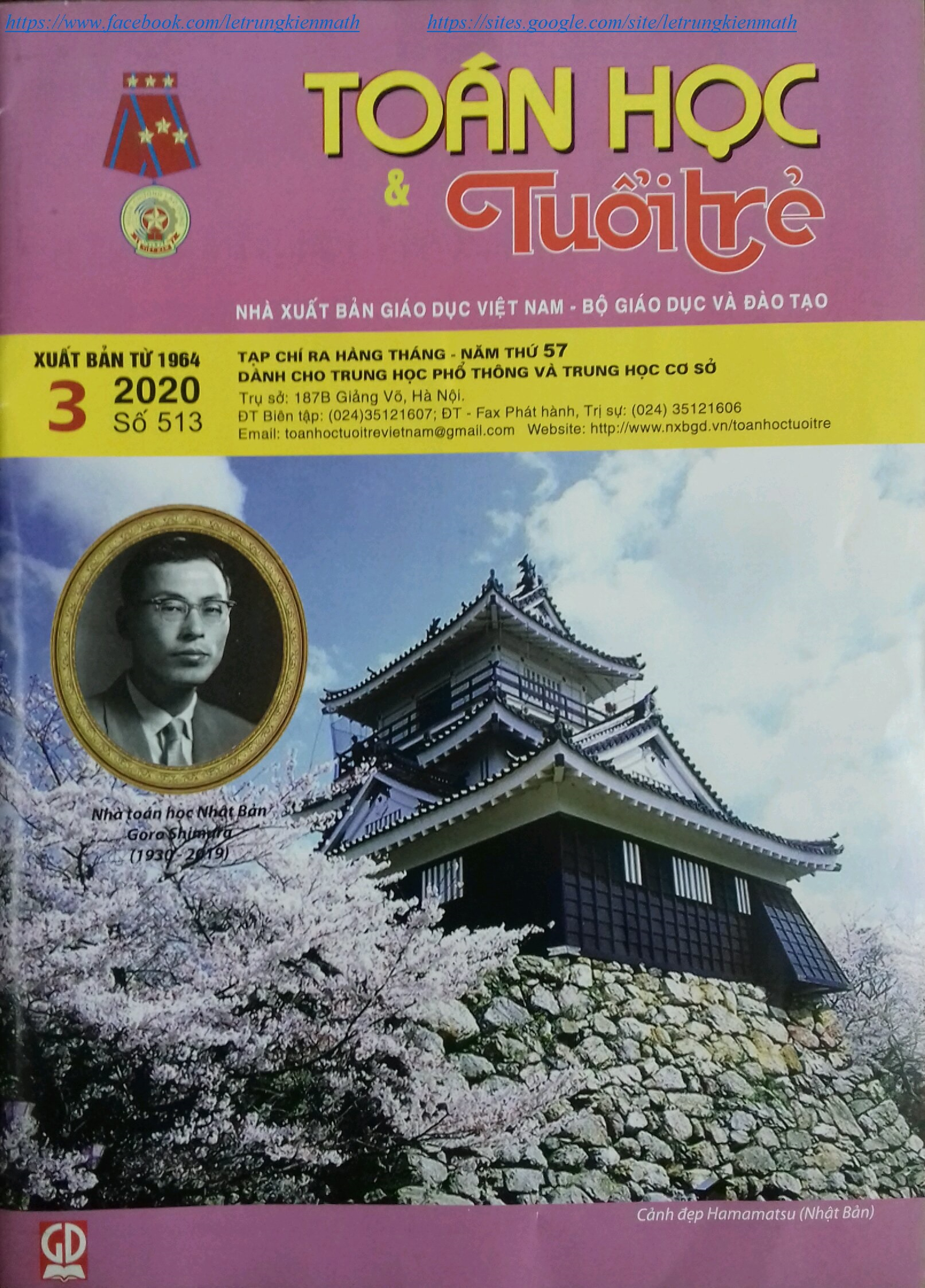 Tạp chí toán học và tuổi trẻ số 513 ra tháng 3 năm 2020