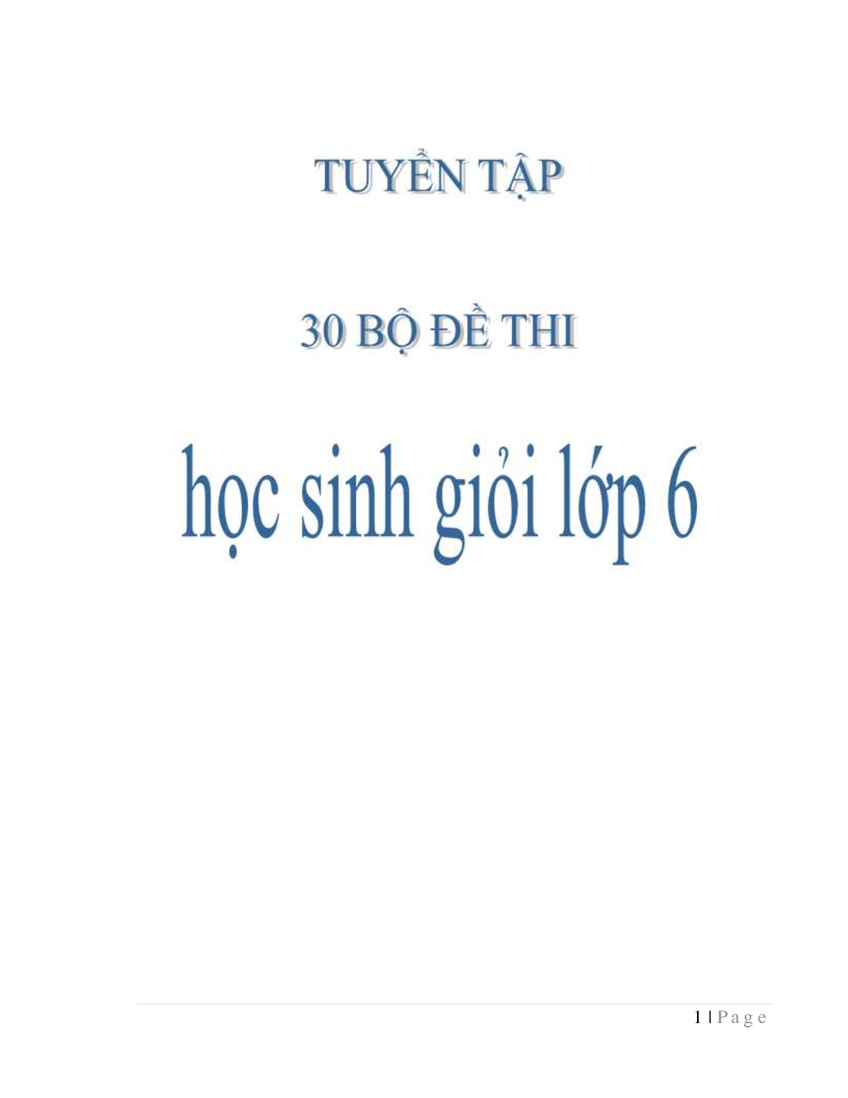 S3 30 Bộ đề thi HSG Toán lớp 6