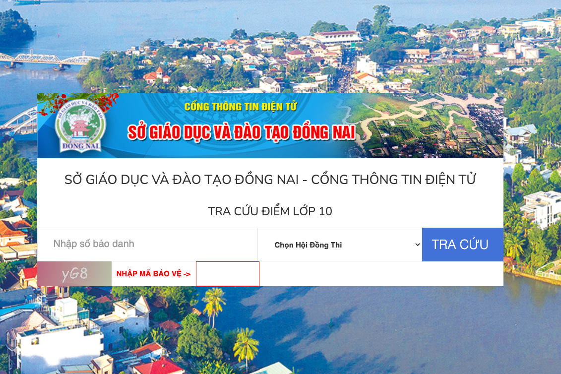 Tra cứu điểm thi vào lớp 10 tỉnh đồng nai